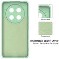 Honor X60 Pro/X9c/Magic7 Lite Flytende silikon-deksel med håndstropp - grønn