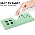 Honor X60 Pro/X9c/Magic7 Lite Flytende silikon-deksel med håndstropp - grønn