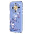 Honor X70/X9d/Magic8 Lite TPU-deksel med blomstermønster - Lilla