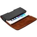iPhone 5 / 5S / SE Horisontal Holster Lærveske - Svart