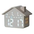 Husformet multifunksjonell digital LED-vekkerklokke - stofftekstur