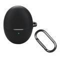 Huawei FreeBuds 6 Silikondeksel med Karabinkroken - Svart