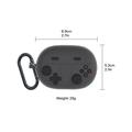 Huawei FreeBuds Pro 5 Retro Gamepad silikonetui med karabinkrok - Mørkgrå