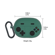 Huawei FreeBuds Pro 5 Retro Gamepad silikonetui med karabinkrok - grønn
