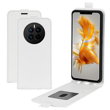 Huawei Mate 50 Vertikalt Flip-Deksel med Kortlomme - Hvit