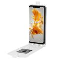 Huawei Mate 50 Vertikalt Flip-Deksel med Kortlomme - Hvit