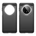 Huawei Mate 70 Pro/70 Pro+ Børstet TPU Deksel - Karbonfiber - Svart