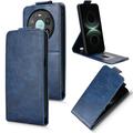 Huawei Mate 80 Pro Max vertikalt flip-etui med stativ - mørkeblå