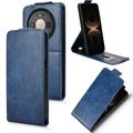Huawei Mate 80/80 Pro vertikalt flip-etui med stativ - mørkeblå