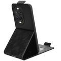 Huawei Nova 14 vertikalt flip-etui med stativ - svart