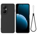 Huawei Nova Y73 Flytende silikon-deksel med håndstropp