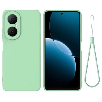 Huawei Nova Y73 Flytende silikon-deksel med håndstropp - grønn