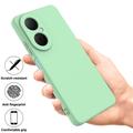 Huawei Nova Y73 Flytende silikon-deksel med håndstropp - grønn