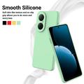 Huawei Nova Y73 Flytende silikon-deksel med håndstropp - grønn