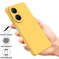 Huawei Nova Y73 Flytende silikon-deksel med håndstropp - gul
