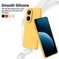 Huawei Nova Y73 Flytende silikon-deksel med håndstropp - gul