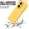Huawei Nova Y73 Flytende silikon-deksel med håndstropp - gul