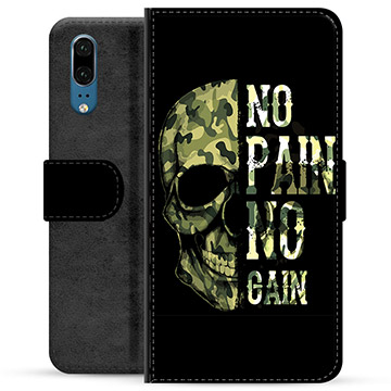 Huawei P20 Premium Lommebok-deksel - No Pain, No Gain