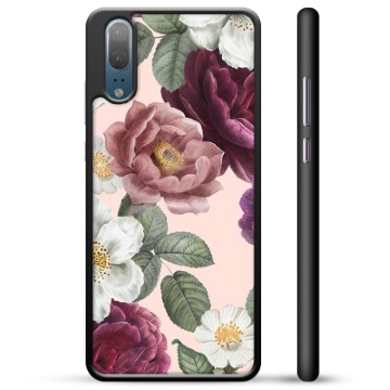 Huawei P20 Beskyttelsesdeksel - Romantiske Blomster
