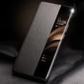 Huawei Pura 70 Qialino Smart View Flip-læretui - Klassisk - Svart