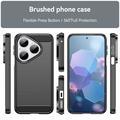 Huawei Pura 80 Børstet TPU-deksel - karbonfiber - svart