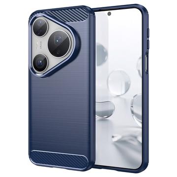 Huawei Pura 80 Pro/80 Pro+/80 Ultra Børstet TPU-deksel - karbonfiber