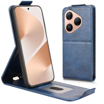 Huawei Pura 80 vertikalt flip-etui med stativ