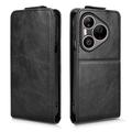 Huawei Pura 90 Pro vertikalt flip-etui med stativ