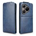 Huawei Pura 90 Pro vertikalt flip-etui med stativ - mørkeblå