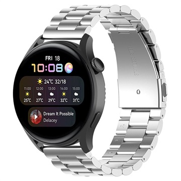Huawei Watch 3/3 Pro Rustfritt Stål Belte - Sølv