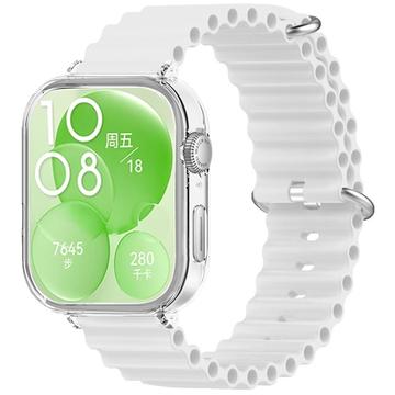 Huawei Watch Fit 3 sportsreim i silikon m. Etui - Hvit