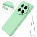 Huawei nova 13i Flytende silikon-deksel med håndstropp - grønn