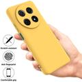 Huawei nova 13i Flytende silikon-deksel med håndstropp - gul
