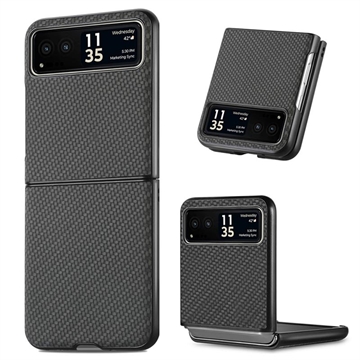 Motorola Razr 40 Hybrid-deksel - Carbon Fiber - Svart