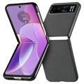 Motorola Razr 40 Hybrid-deksel - Carbon Fiber - Svart
