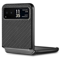 Motorola Razr 40 Hybrid-deksel - Carbon Fiber - Svart