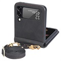 Samsung Galaxy Z Flip4 Hybrid-deksel med Kortholder - Svart