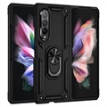 Samsung Galaxy Z Fold3 5G Hybrid-deksel med Metall Stativ - Svart
