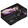 Samsung Galaxy Z Fold3 5G Hybrid-deksel med Metall Stativ - Svart