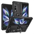 Samsung Galaxy Z Fold4 5G Hybrid-deksel med Metall Stativ - Svart