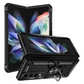 Samsung Galaxy Z Fold4 Hybrid-deksel med Metall Stativ - Svart