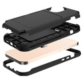 iPhone 12 Pro Max Hybrid-deksel med Speil og Kortholder - Svart