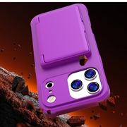 iPhone 17 Pro Max Hybrid-deksel med Speil og Kortholder - Lilla