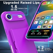 iPhone Air Hybrid-deksel med Speil og Kortholder - Lilla