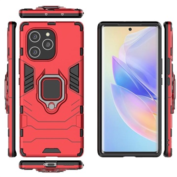 Hybrid-Deksel med Ringholder til Honor 60 SE - Rød