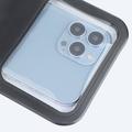 IPX8 vanntett PVC-telefonveske for mobiltelefoner under 9,5 tommer med to lag og forseglet tørrveske med stropp - svart