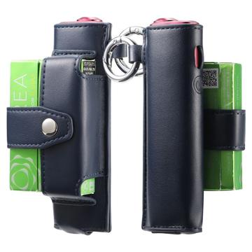 IQOS ILUMA i One/ILUMA One e-sigarettveske i skinn - marineblå