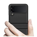 Imak Ruiyi Samsung Galaxy Z Flip4 Hybrid-deksel - Karbonfiber - Svart