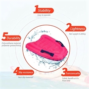 Oppblåsbar bodyboard/flytematte for barn - rosa