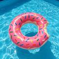 Oppblåsbar badering / badering til stranden og bassenget - rosa donut